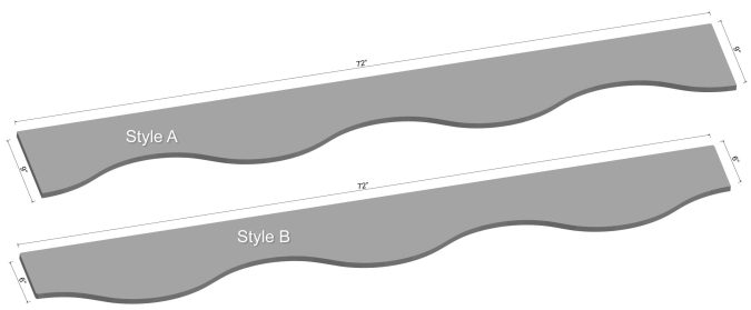 72" Curved LED Shelving Diagram 72" Curved LED Shelving Diagram