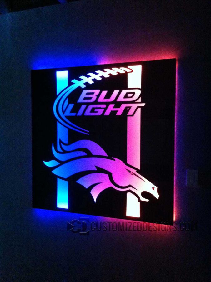 Denver Broncos LED Lighted Sign Denver Broncos LED Lighted Sign