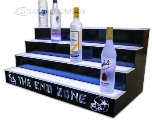 Football Themed 4 Tier Liquor Display w/ Cowboys Helmets