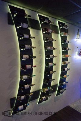 Wall Mounted Wine Bottle Display