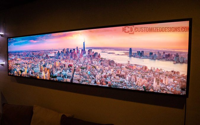 New York City Manhattan Back Lit LED Wall Art New York City Manhattan Back Lit LED Wall Art