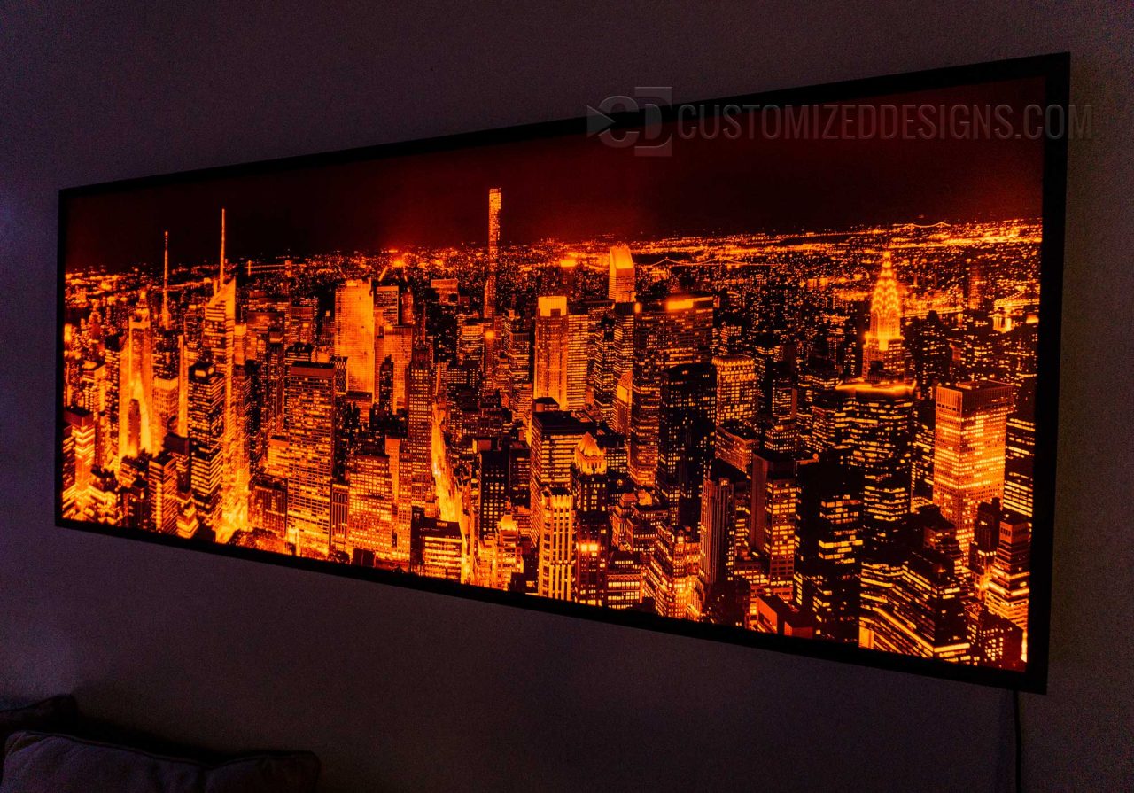 New York City Wall Art - Orange Lighting