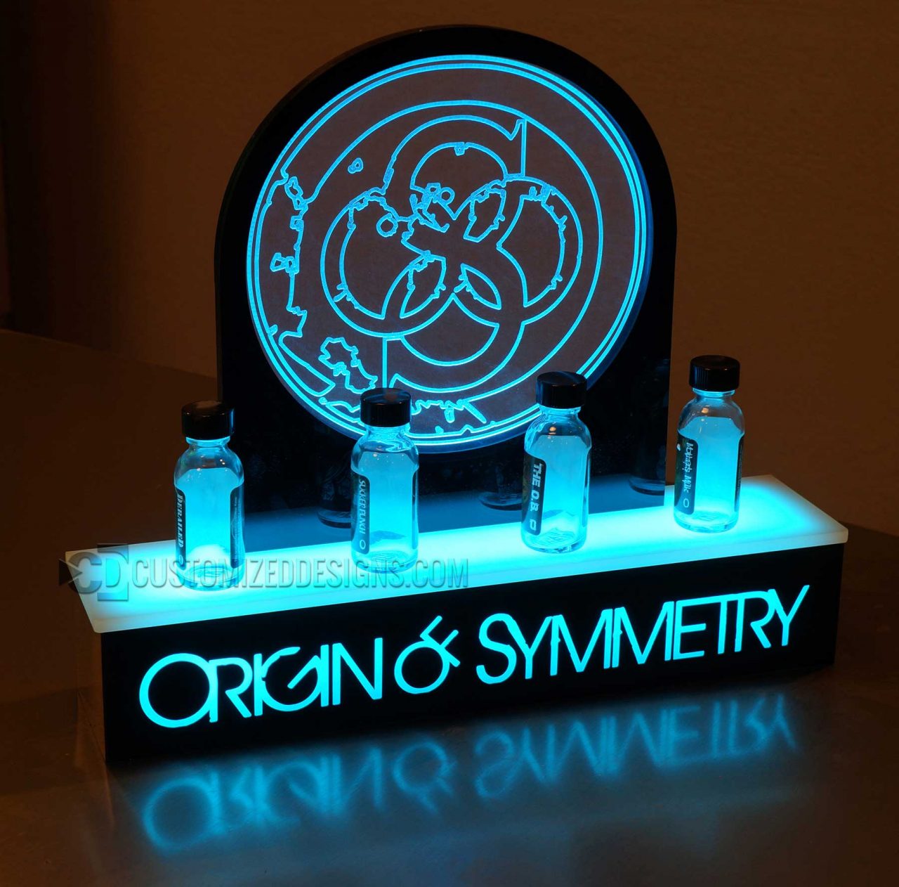 Origin of Symmetry Vape E-Liquid Display w/ Custom Edge Lit Panel