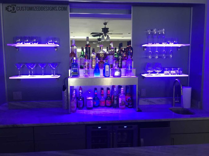 Raised Style Modern Home Bar Display Raised Style Modern Home Bar Display