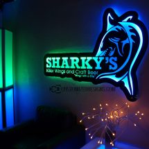 LED Backlit Sign - Sharky's