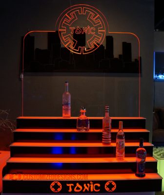 5 Tier Hookah Display w/ Edge Lit Panel